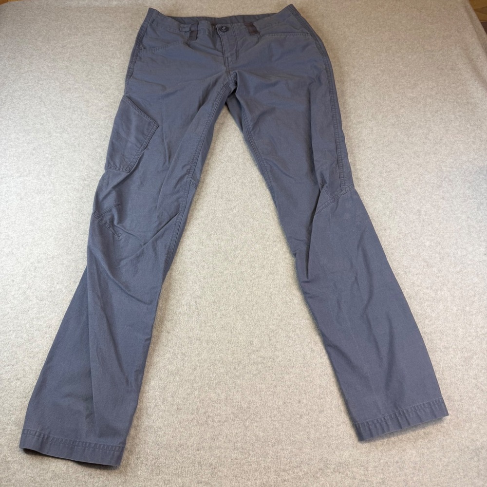Patagonia Happy Hike Studio Pants Blue Gray Organic Cotton Blend Size 8 83086